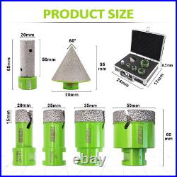 4-Piece 19mm Diamond Drill Bit Set - Hole Saw For Glass, Granite, Ceramic Tile