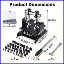 7.9x7.9 Leather Cutting Machine with 39pcs Hole Punch Tool Set for Leathercraft