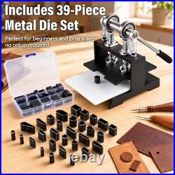 7.9x7.9 Leather Cutting Machine with 39pcs Hole Punch Tool Set for Leathercraft
