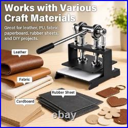 7.9x7.9 Leather Cutting Machine with 39pcs Hole Punch Tool Set for Leathercraft