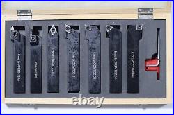 7 PC SET, 3/4 INDEXABLE TURNING TOOLS With CARBIDE INSERTS INSTALLED Z008