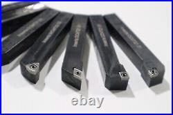 7 PC SET, 3/4 INDEXABLE TURNING TOOLS With CARBIDE INSERTS INSTALLED Z008