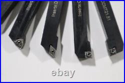 7 PC SET, 3/4 INDEXABLE TURNING TOOLS With CARBIDE INSERTS INSTALLED Z008