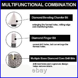 7pcs Diamond Core Drill Bits Set Ceramic Marble Tile Hole Saw Kit Cutter Tool