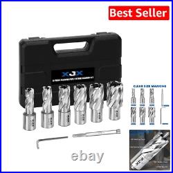8-Piece Annular Cutter Set with 3/4 Inch Weldon Shank for Precision Cutting
