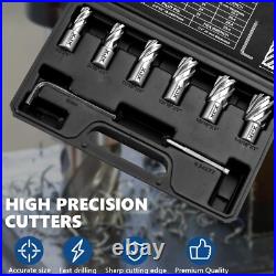 8-Piece Annular Cutter Set with 3/4 Inch Weldon Shank for Precision Cutting