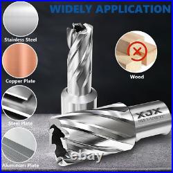 8-Piece Annular Cutter Set with 3/4 Inch Weldon Shank for Precision Cutting