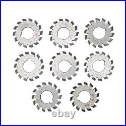 8Pcs Gear Cutters Gear Milling Cutter Set High Speed Steel Cutting Tool M1.5