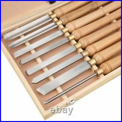 8Pcs Hand-held Wood Lathe Cutter Tool Set Woodworking Turning Carving Wooden Box