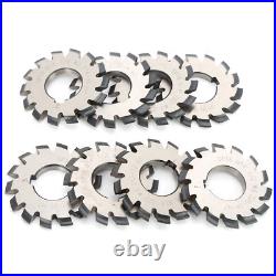 8Pcs Involute Gear Milling Cutter Set High Speed Steel Cutter 14.5° 55mm 22mm 8Pcs Involute Gear Milling Cutter Set High Speed Steel Cutter 14.5° 55mm 22mm