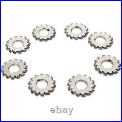 8Pcs Involute Gear Milling Cutter Set High Speed Steel Cutter 14.5° 55mm 22mm 8Pcs Involute Gear Milling Cutter Set High Speed Steel Cutter 14.5° 55mm 22mm
