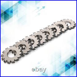 8Pcs Involute Gear Milling Cutter Set High Speed Steel Cutting Tools 55mm 22mm 8Pcs Involute Gear Milling Cutter Set High Speed Steel Cutting Tools 55mm 22mm