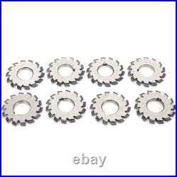 8Pcs Involute Gear Milling Cutter Set High Speed Steel Cutting Tools 55mm 22mm 8Pcs Involute Gear Milling Cutter Set High Speed Steel Cutting Tools 55mm 22mm