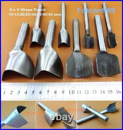 9kinds Leather Craft Strap Belt Wallet End Work Punch Cutter Chisel Tool Set Kit