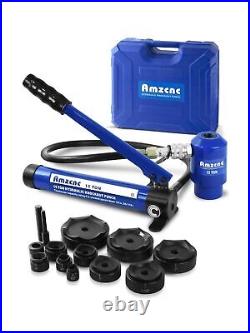 AMZCNC Hydraulic Knockout Punch Electrical Conduit Hole Cutter Set KO Tool Ki AMZCNC Hydraulic Knockout Punch Electrical Conduit Hole Cutter Set KO Tool Ki