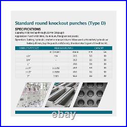 AMZCNC Hydraulic Knockout Punch Electrical Conduit Hole Cutter Set KO Tool Ki