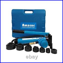 AMZCNC Hydraulic Knockout Punch Electrical Conduit Hole Cutter Set KO Tool Ki