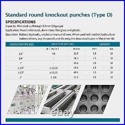 AMZCNC Hydraulic Knockout Punch Electrical Conduit Hole Cutter Set KO Tool Kit