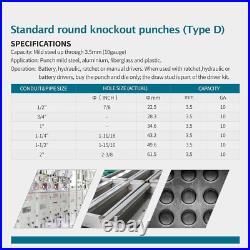 AMZCNC Hydraulic Knockout Punch Electrical Conduit Hole Cutter Set KO Tool Kit AMZCNC Hydraulic Knockout Punch Electrical Conduit Hole Cutter Set KO Tool Kit