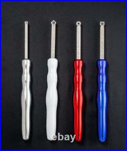 Acrylic/Resin Set of 4 Carbide Turning Tools with Color Coded Handles Simple S