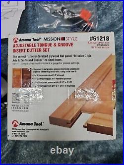 Amana Tool #61218 Mission Style Tongue And Grove Insert Cutter Set