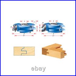 Amana Tool SC441 2-PC Eased Edge 3 D x 1/4 R x 1/2 & 3/4 Bore Shaper Cutter Set