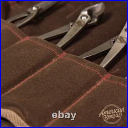 American Bonsai Stainless Steel Standard Issue Set & Tool Roll 6 Piece