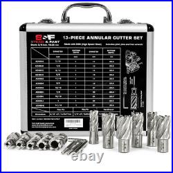 Annular Cutter Set 13 Pcs by, Cutting Depth 1 Cutting Diameter 7/16 to 1-1/16 Annular Cutter Set 13 Pcs by, Cutting Depth 1 Cutting Diameter 7/16 to 1-1/16