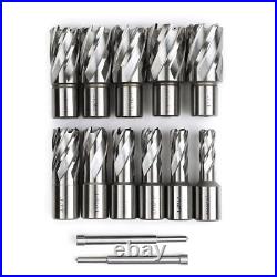 Annular Cutter Set 13pcs 3/4Weldon Shank 1Cutting Depth and 7/16 to 1-1/16 Annular Cutter Set 13pcs 3/4Weldon Shank 1Cutting Depth and 7/16 to 1-1/16