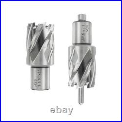 Annular Cutter Set 6/11Pcs HSS Mag Drill With 2 Pilot Pins & 1 Depth Weldon Shank