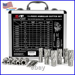 Annular Cutter Set Cutting Depth 1 Cutting Diameter 7/16 to 1-1/16 Inch 13Pcs Annular Cutter Set Cutting Depth 1 Cutting Diameter 7/16 to 1-1/16 Inch 13Pcs