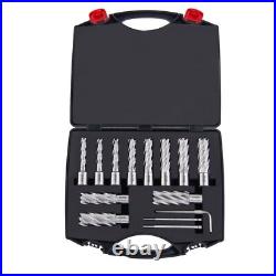 Annular Cutter Set Weldon Shank Mag Drill Bits 7/16 1-1/16 Cutting Diameter Annular Cutter Set Weldon Shank Mag Drill Bits 7/16 1-1/16 Cutting Diameter