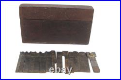 Antique Box Set of 15 Stanley No 45/55 Cutters in Wood Box Inv#JB18