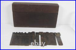 Antique Box Set of 15 Stanley No 45/55 Cutters in Wood Box Inv#JB18