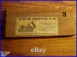 Antique Set of 16 CUTTERS for STANLEY No 45 COMBINATION PLANE Original Box