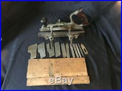 Antique Stanley No. 46 Plow Plane, Wood, with a Complete set of Cutters