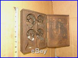 Antique Vintage Dowel Tenon Cutters Hand Tool Brace Bit (Set of 4 in Wood Case)