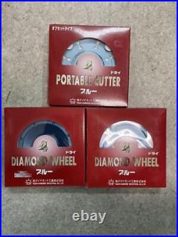 Asahi Diamond Dry Cutter Blue 3 pcs set Cutting Tools for stone concrete Unused