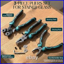 Atelier Solara Stained Glass Beginner Kit Professional Cutter & Grinder Tool Set
