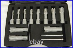 BLUEROCK 13 Piece 1-3/8 Depth Tungsten Carbide Tip (TCT) Annular Cutter Bit Set