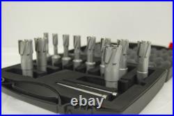 BLUEROCK 13 Piece 1-3/8 Depth Tungsten Carbide Tip (TCT) Annular Cutter Bit Set