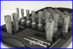 BLUEROCK 13 Piece 1-3/8 Depth Tungsten Carbide Tip (TCT) Annular Cutter Bit Set