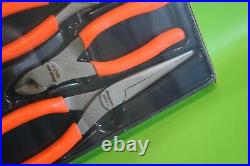 BRAND NEW Snap On Tools 3pc Pliers, Cutters & Grips Set in Tray PLR300O