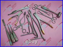 Basic Forcep Bone Chesel Pin wire Cutter Set of 12 Spine Orthopedic Instrument