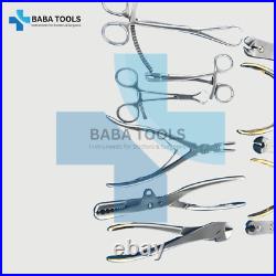 Basic Orthopedic Wire Cutter & Bone Holding Forceps Set of 11 Pcs by Baba Tools