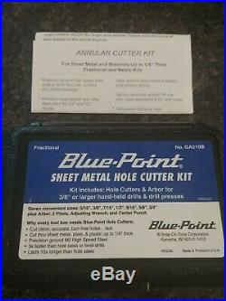 Blue-Point Tools by Snap-on GA219B Sheet Metal Hole Cutter Kit Fractional NOS
