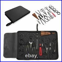 Bonsai Tool Set Kit Steel Cutter Scissors Carbon Grade Case Shear 10 Pcs Tree Us