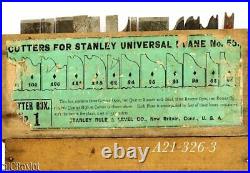 Box 1 to 4 STANLEY TOOLS 55 CUTTER LOT SET combination plane