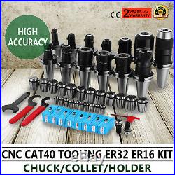 CAT40 CNC Tooling Package Cutter Face Mill Collets Set ER32 16 Industrial Pro