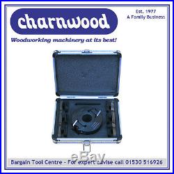 CHARNWOOD CB9830 Spindle Moulder Cutter Block Set in Case, 30mm x 98mm x 40mm